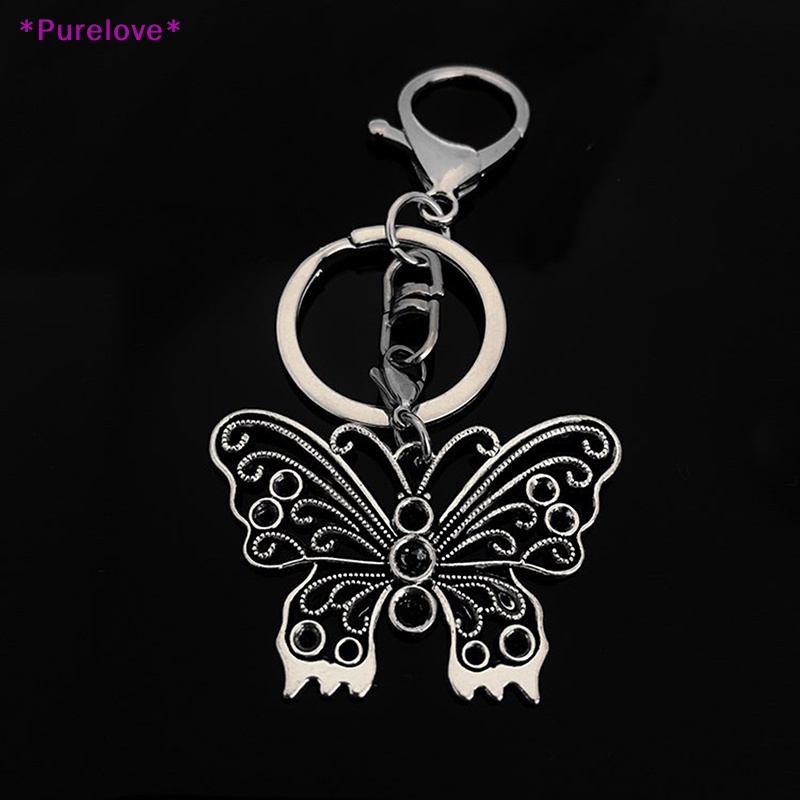 Móc Khóa Kim Loại Y2k Hình Bướm Vintage Xinh Xắn Mới