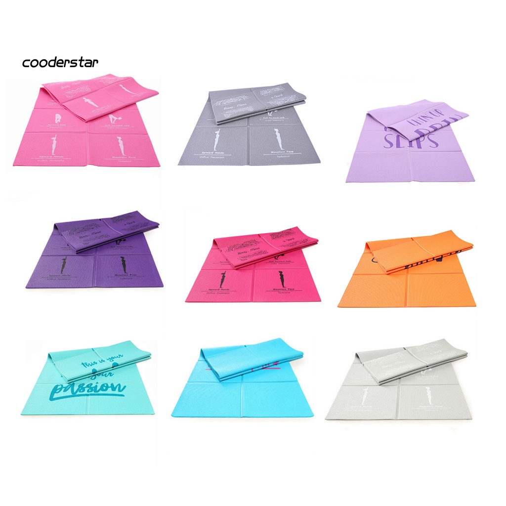 Thảm Tập Yoga Bằng PVC Dày Dặn Chống Trượt Có Thể Gấp Gọn Tiện Dụng