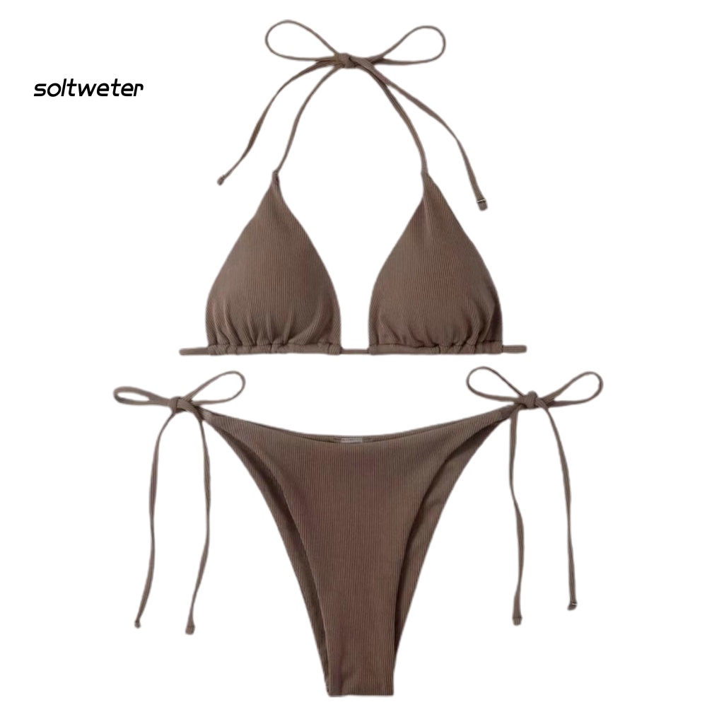 Bộ Bikini 2 Mảnh Hở Lưng Có Mút Đệm Quyến Rũ Cho Nữ