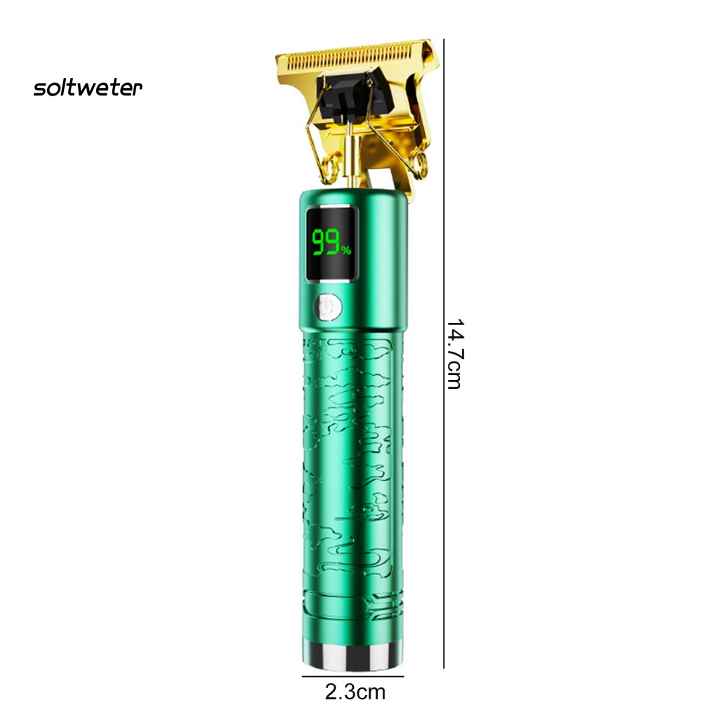 Tông Đơ Cắt Tóc Lưỡi Nhọn Bằng Thép Không Gỉ Năng Lượng Mạnh Hiển Thị Kỹ Thuật Số Thời Gian Chờ Lâu Thấp Không Dây Dùng Cho Salon