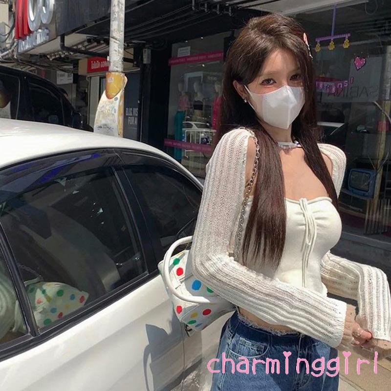 Chm- Áo Ống Không Dây Hở Lưng Dáng Chữ A Đường Phố Mùa Hè Cho Nữ