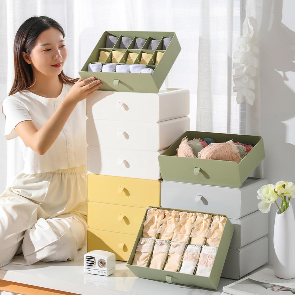 Hộp đựng đồ lót tất vớ, chia ô thang, Hộp lưu trữ ngăn xếp Bra Pantyhose Tủ quần áo Onemore