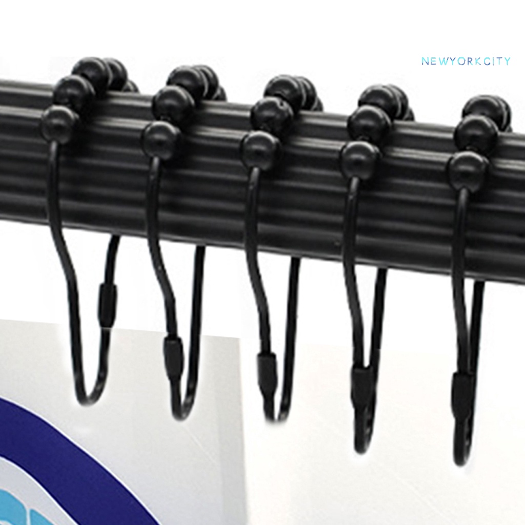 Set 10 Móc Treo Rèm 5 Hạt Kim Loại Chịu Lực Tốt