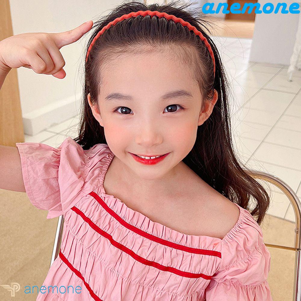 ANEMONE Băng Đô Cài Tóc Bằng Nhựa Màu Đất Thời Trang Cổ Điển Cho Bé Gái