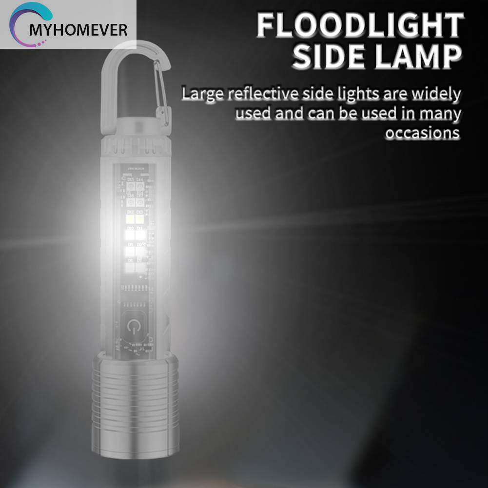 Đèn Pin LED COB / COB Thu Phóng Được 1500mAh Cổng Sạc USB Loại C IPX4