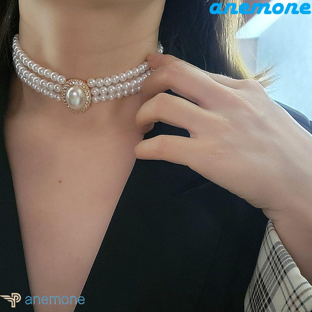ANEMONE Vòng cổ Ba Lớp Thiết Kế Sang Trọng Thời Trang Cho Nữ