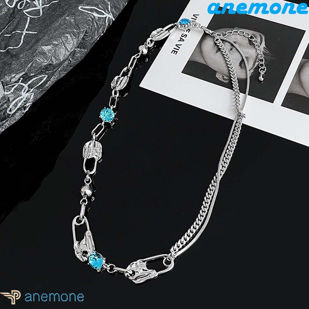 ANEMONE Vòng cổ Bằng Thép Titan Phong Cách Hip Hop Punk Hàn Quốc Cho Nữ