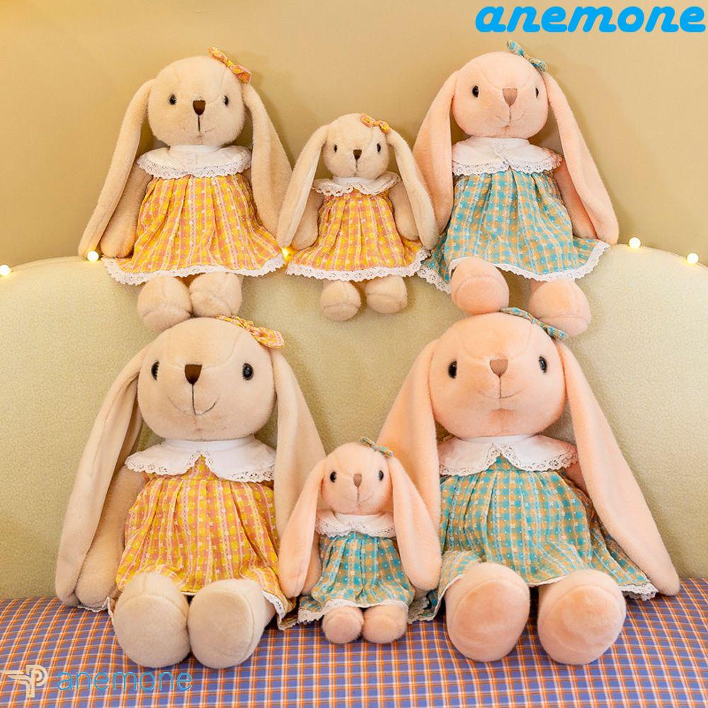 ANEMONE Thỏ Nhồi Bông Mặc Váy Đáng Yêu Trang Trí Nhà Cửa