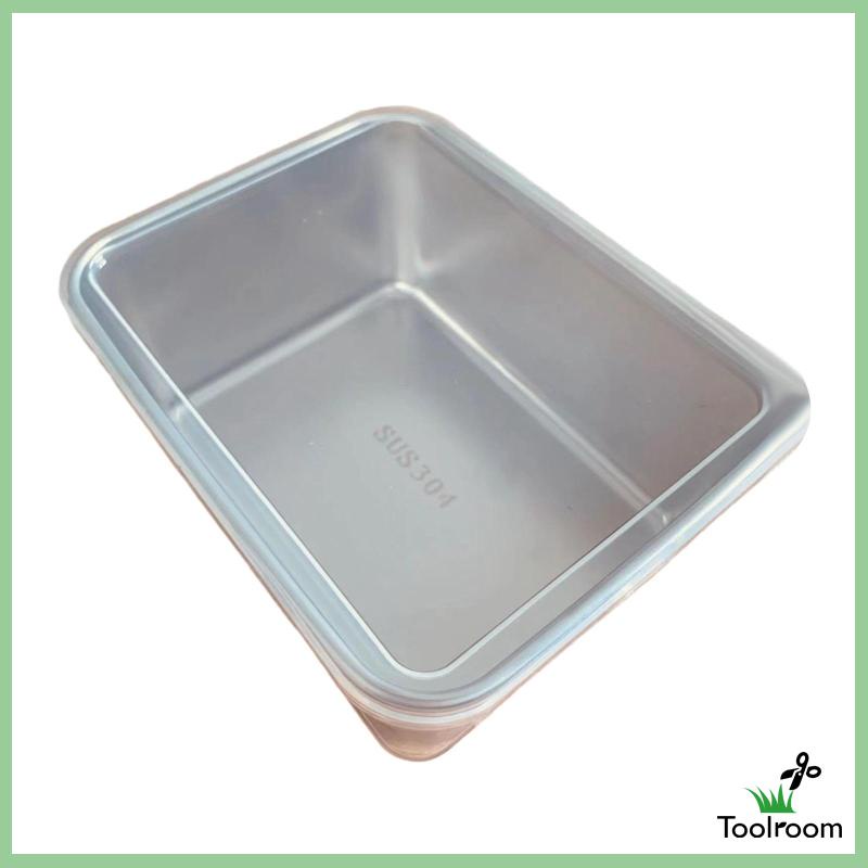 Hộp Đựng Thức Ăn Bằng Thép Không Gỉ Chống Rò Rỉ Hình Chữ Nhật