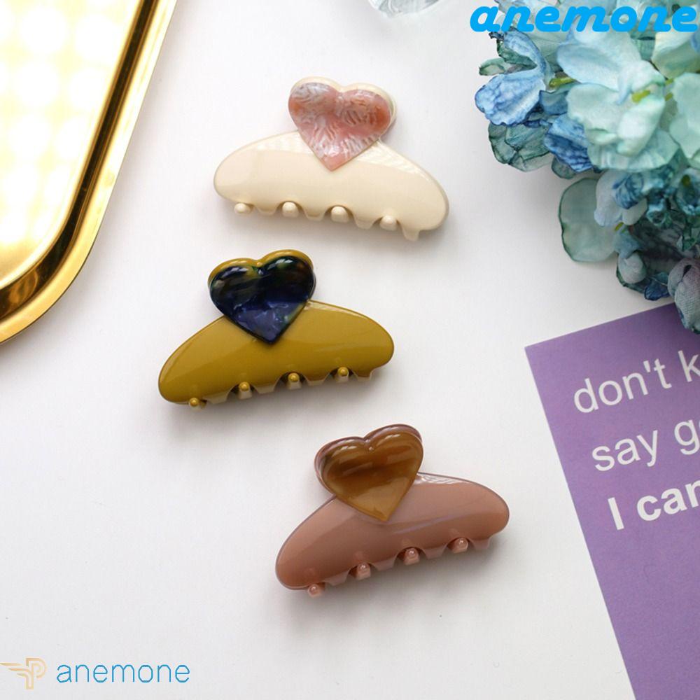 ANEMONE Kẹp Tóc Đuôi Ngựa Hình Trái Tim Dễ Thương Ngọt Ngào Cho Nữ