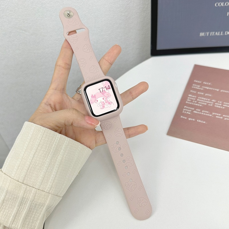 Dây Đeo Đồng Hồ Thay Thế Họa Tiết My Melody 3D Ultra 49mm S8 Series 8 7 SE 6 5 4 3 2 1
