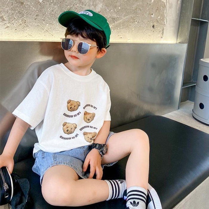 Yidanl Áo Thun 100% Cotton Tay Ngắn Dáng Suông In Họa Tiết Hoạt Hình Xinh Xắn Thời Trang Cho Nữ