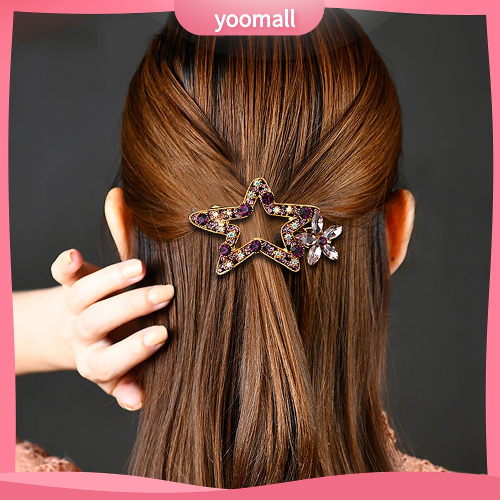 Kẹp Tóc Hình Ngôi Sao Đính Đá Thời Trang Cho Nữ