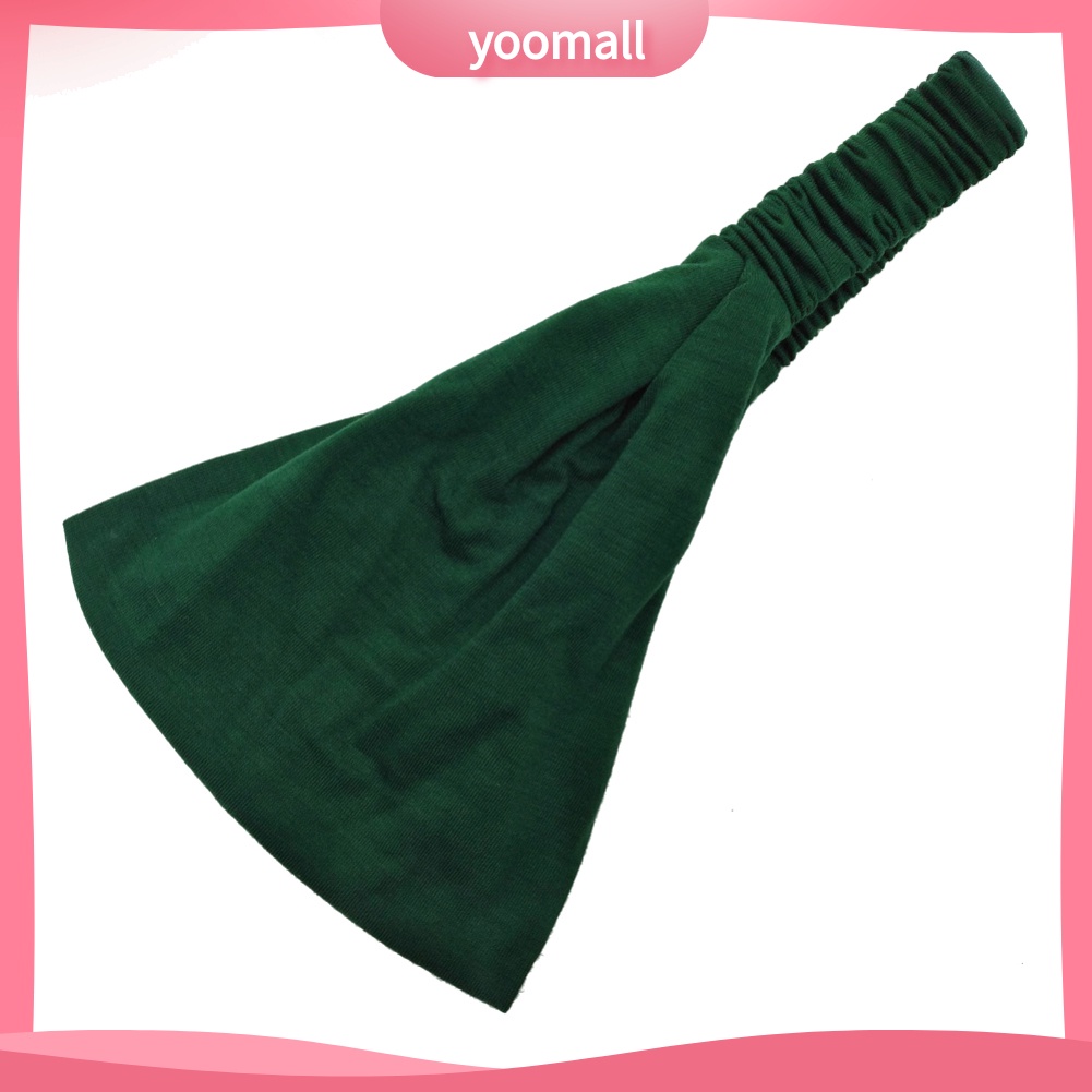 Băng Đô Bản Rộng Màu Trơn Thấm Hút Tốt Hỗ Trợ Tập Yoga / Thể Thao Dành Cho Nữ