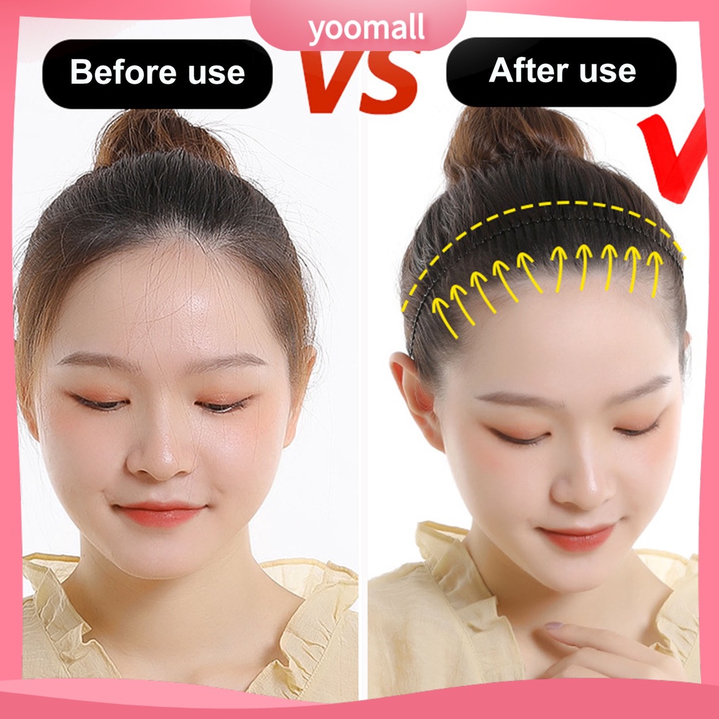 Băng Đô Ngắn Cài Tóc Vô Hình Màu Trơn Co Giãn Tốt Chống Trượt Trọng Lượng Nhẹ Dành Cho Nữ