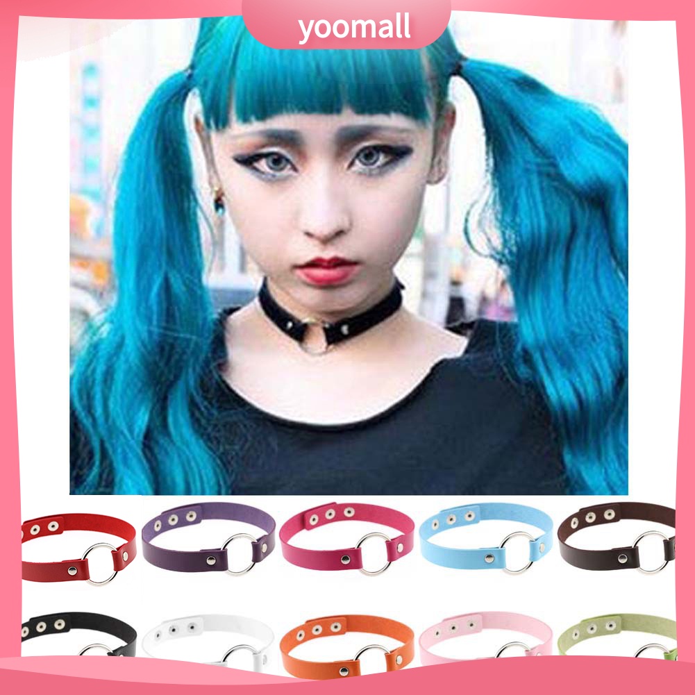 Vòng Cổ Choker Giả Da Viền Đinh Tán Thời Trang Cá Tính