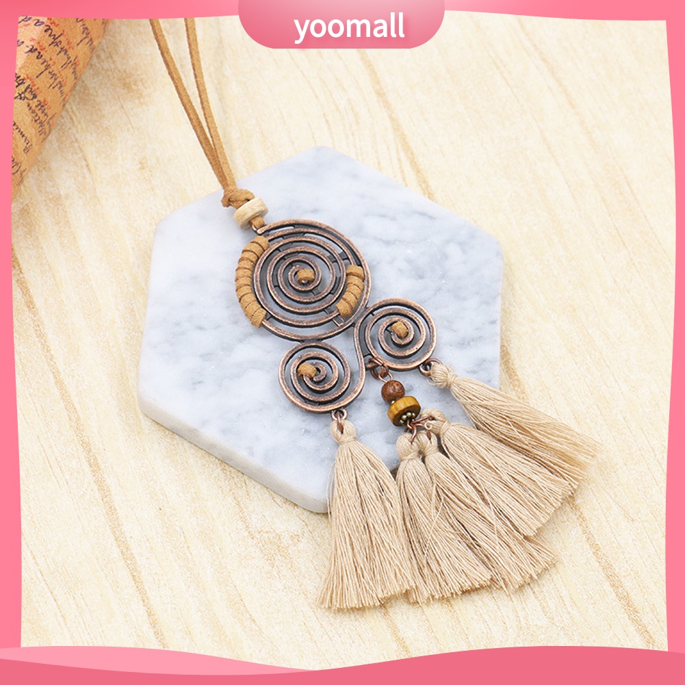 Vòng cổ Mặt Xoắn Ốc Phong Cách Bohemian Thời Trang