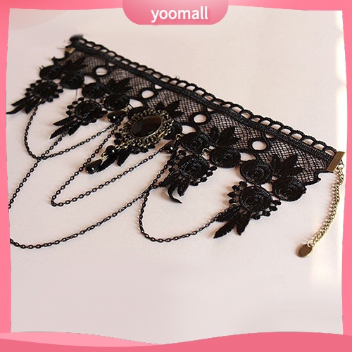 Vòng Cổ Choker Ren Đính Đá Sang Trọng Thời Trang Cho Nữ