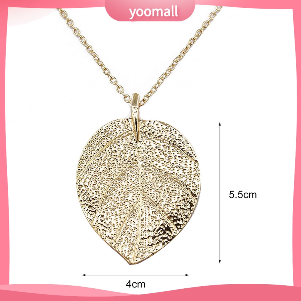 [YM] Vòng Cổ Sweater Dây Xích Kết Cấu Lá Duyên Dáng Thanh Lịch Dễ Lên Màu Làm Quà Tặ