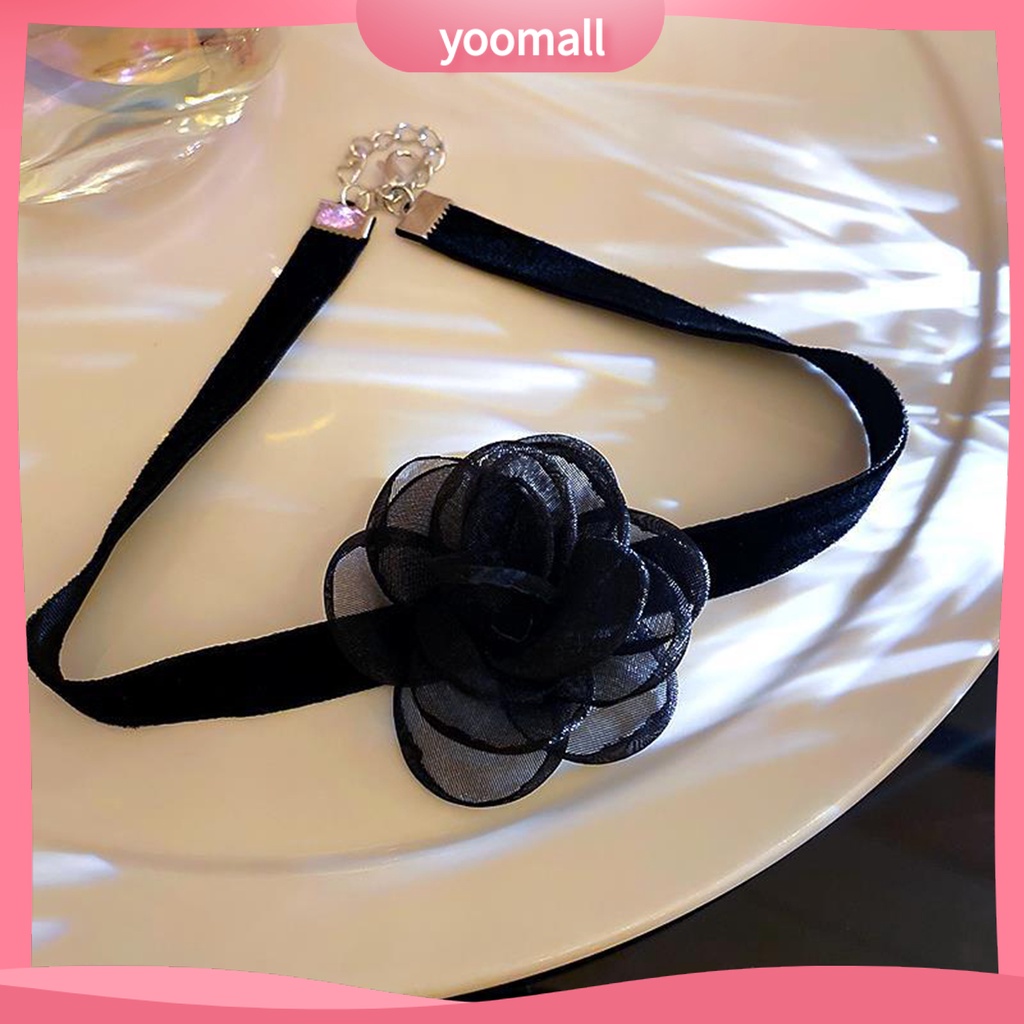 [YM] Vòng Cổ Choker Dây Ruy Băng Dài Siêu Dài Màu Trơn Có Thể Điều Chỉnh Khóa Tôm Hùm Cho Nữ