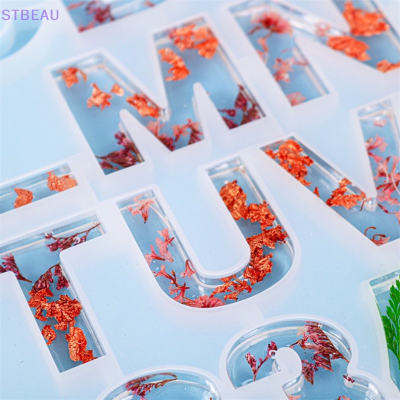 [Cxsteau] Khuôn Silicone Làm Mặt Dây Chuyền Nhựa Epoxy Pha Lê Hình Chữ Cái Và Chữ Số