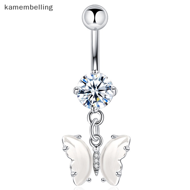 Khuyên Rốn Hình Bướm Đính Đá Zircon Thời Trang Cho Nữ