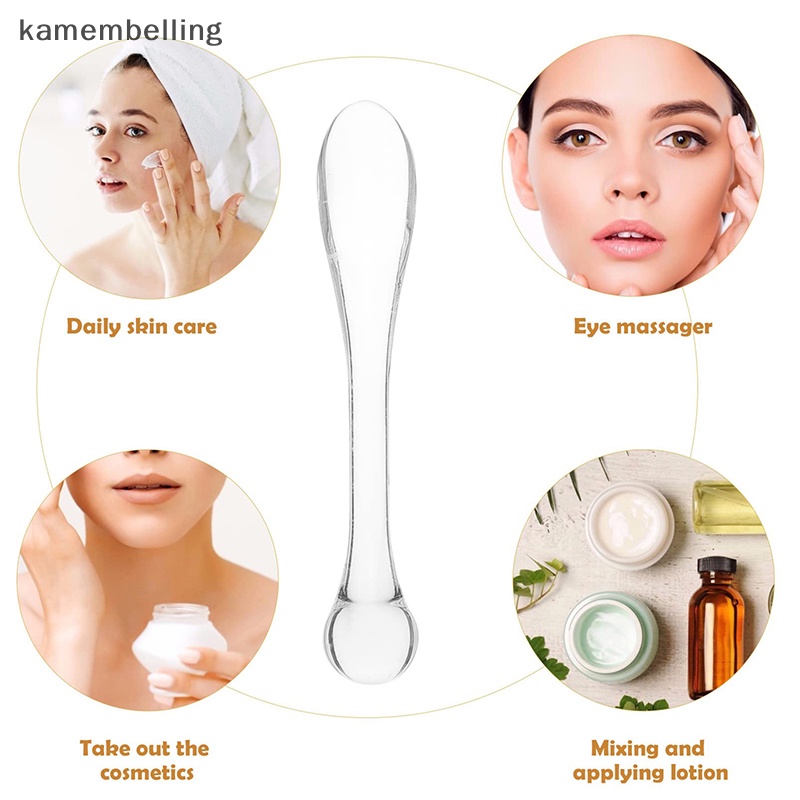 Kamembelling Set 5 Muỗng Nhựa Acrylic Dùng Để Quét Mặt Nạ Mắt Chống Nếp Nhăn Tiện Dụng