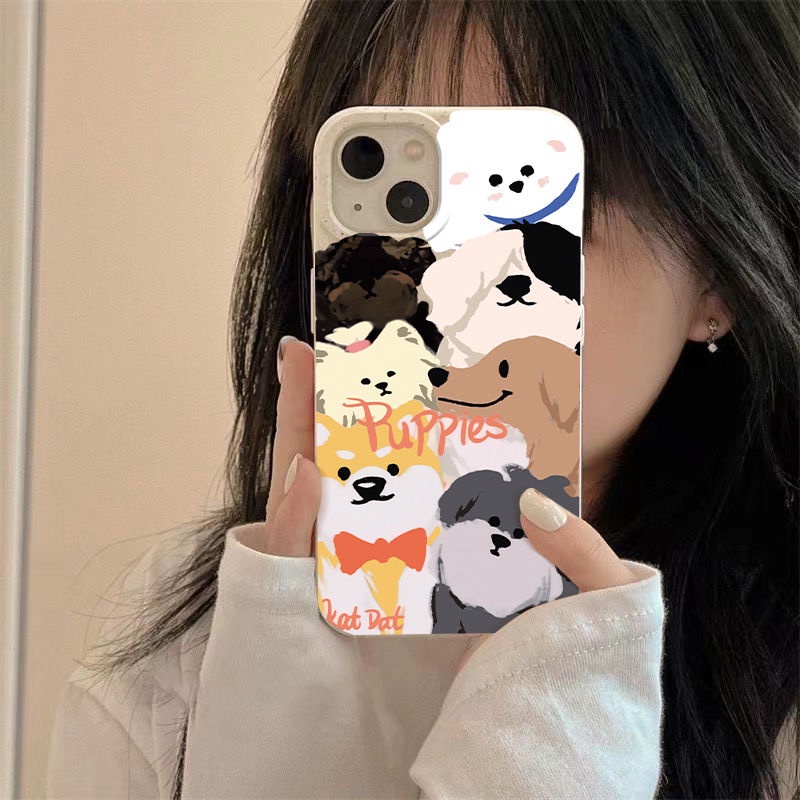 Ốp Điện Thoại Mềm Chống Sốc Bảo Vệ Toàn Diện In Hình Chú Chó Dễ Thương Cho Iphone Max 78I 12 14 Pro Plus 11 13 5MRH