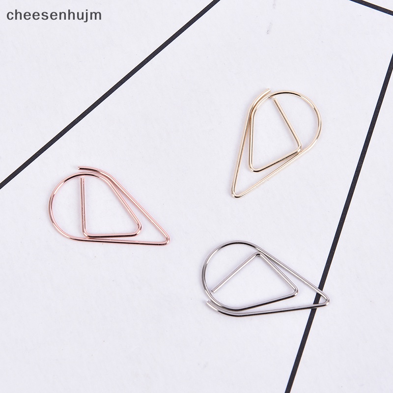 Set 50 Kẹp Giấy Kim Loại Hình Giọt Nước Dễ Thương