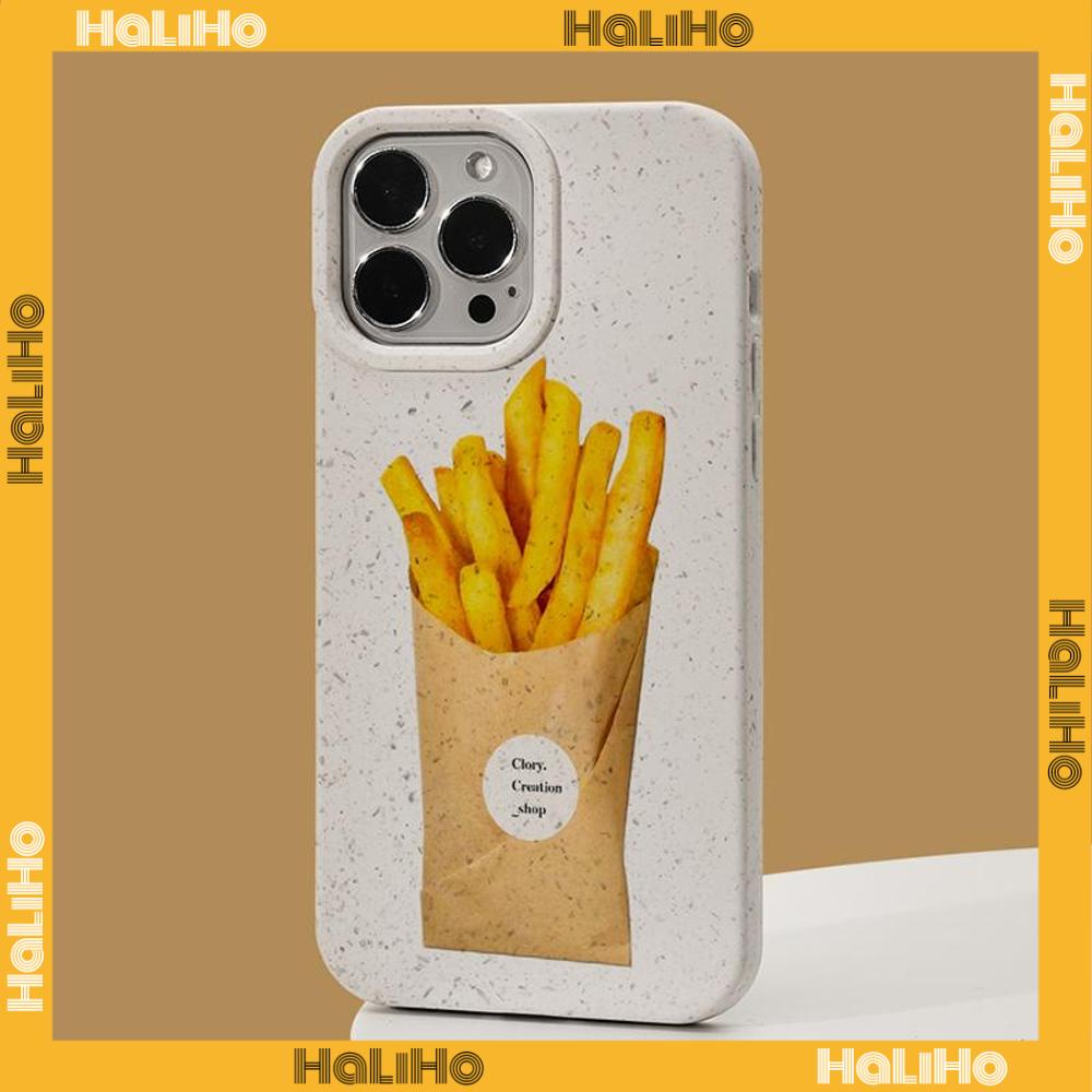 Ốp lưng iPhone 11 Ốp lưng có thể phân hủy Thân thiện với môi trường Mịn màng Bảo vệ thoải mái Bữa ăn khoai tây chiên lớn thơm ngon dễ thương Tương thích với iPhone 14 Pro max 13 Pro max 12 Pro Max 11 xr xs max 7 8
