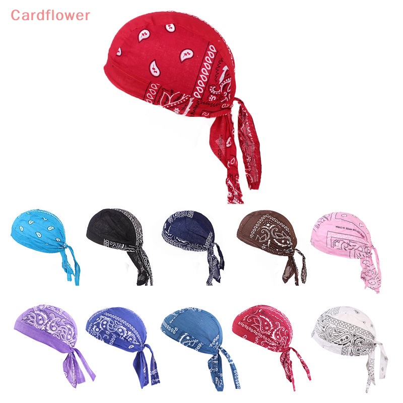 < Cardflower > Khăn Trùm Đầu Bandana Bằng Cotton Phong Cách Cướp Biển Hip hop Mới Dành Cho Nam Và Nữ