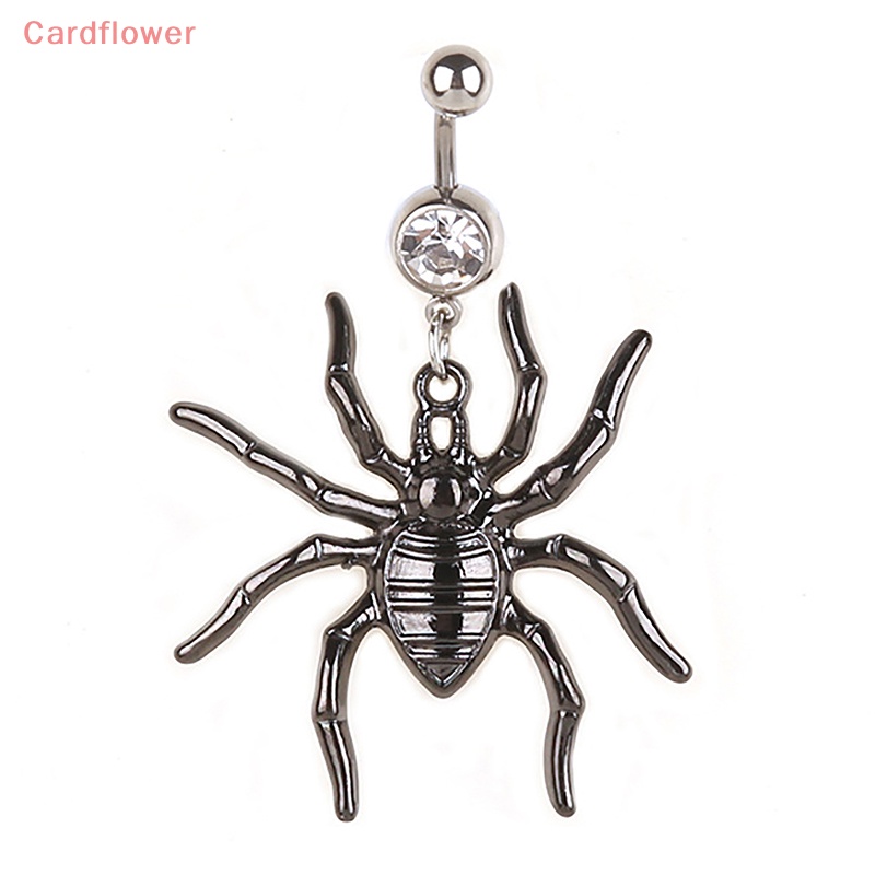 Khuyên Rốn Hình Nhện Bằng Thép Không Gỉ Đính Đá Thời Trang Mới