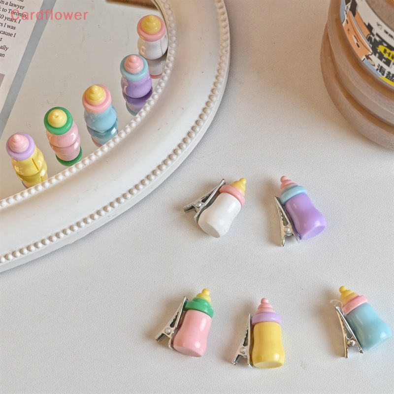 Kẹp Tóc Hình Bình Sữa Nhỏ Nhiều Màu Sắc Dễ Thương Thời Trang Cho Nữ