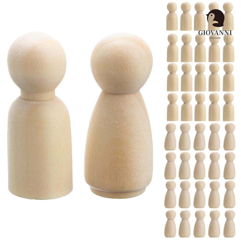 GIOVANNI Búp Bê Gỗ Tự Nhiên 35 / 43 / 53 / 65mm