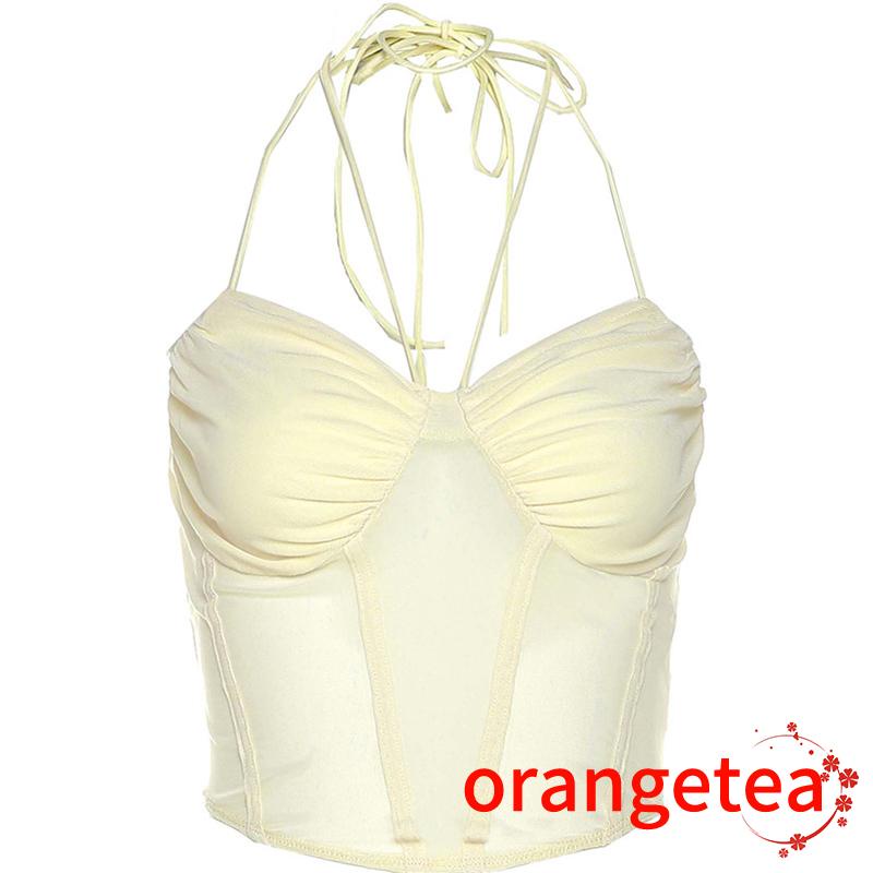 Áo Lưới Croptop Sát Nách Hở Lưng Thời Trang Đường Phố Mùa Hè Cho Nữ