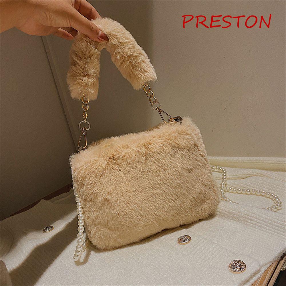 PRESTON Túi Xách Lông Giả Mềm Mại Sang Trọng Cho Nữ