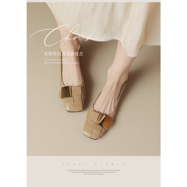 Giày Búp Bê Đế Bằng Mũi Vuông Size 35-40 Thời Trang Cho Nữ