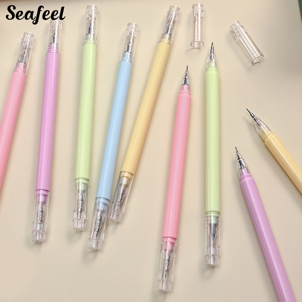 Set 2 Bút Cắt Giấy Hai Đầu Ngòi 0.5mm Bằng Thép Vonfram Tự Làm Sổ Tay / Giấy Thủ Công Cho Học Sinh