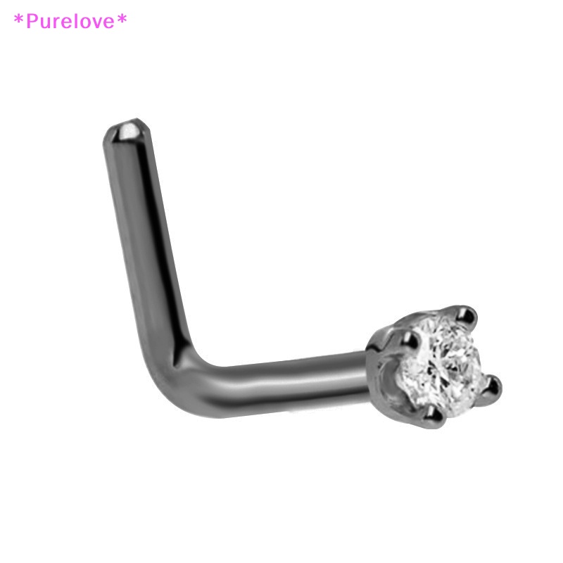 Set 5 Khuyên Mũi Thép Không Gỉ Đính Đá Zircon Mới