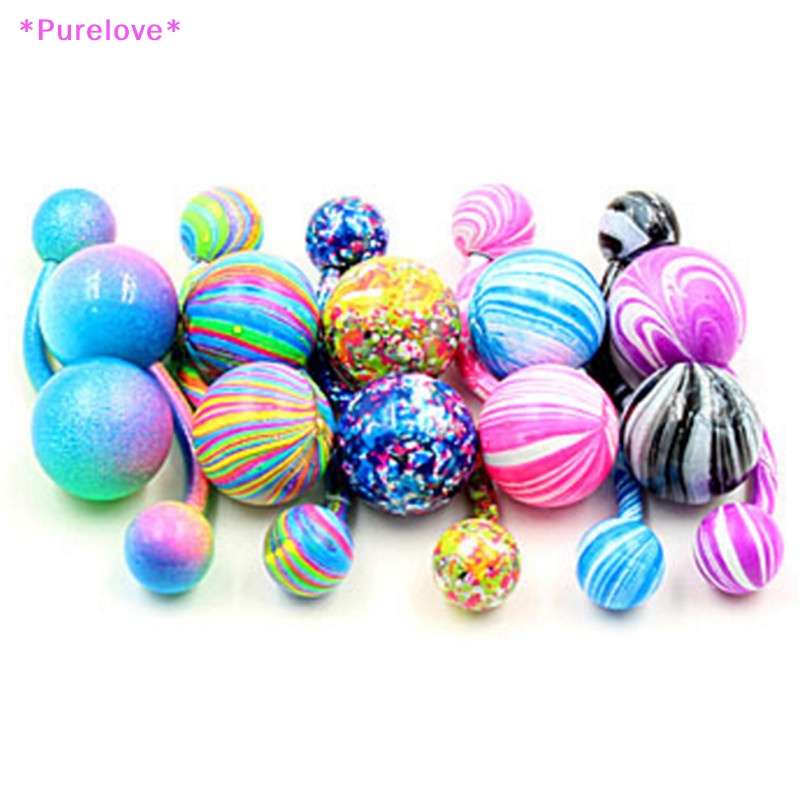 Set 10 Khuyên Rốn Bằng Thép Không Gỉ Cá Tính Thời Trang Mới