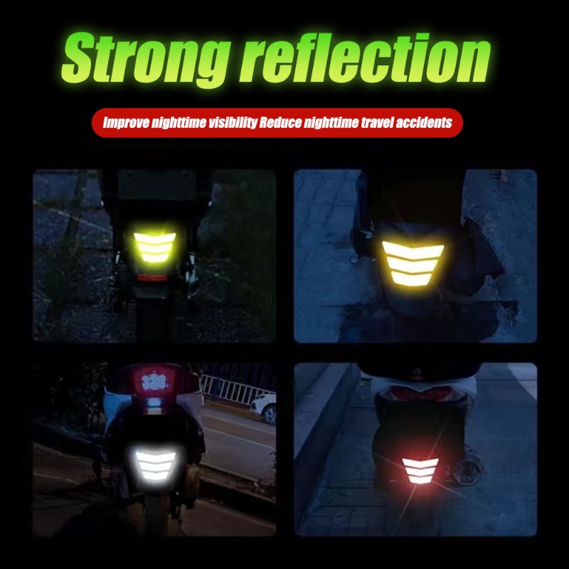 FENDER Set 3 Miếng Dán Cảnh Báo Phản Quang Cảnh Báo An Toàn Chống Trầy Cho Xe Hơi / Xe Máy