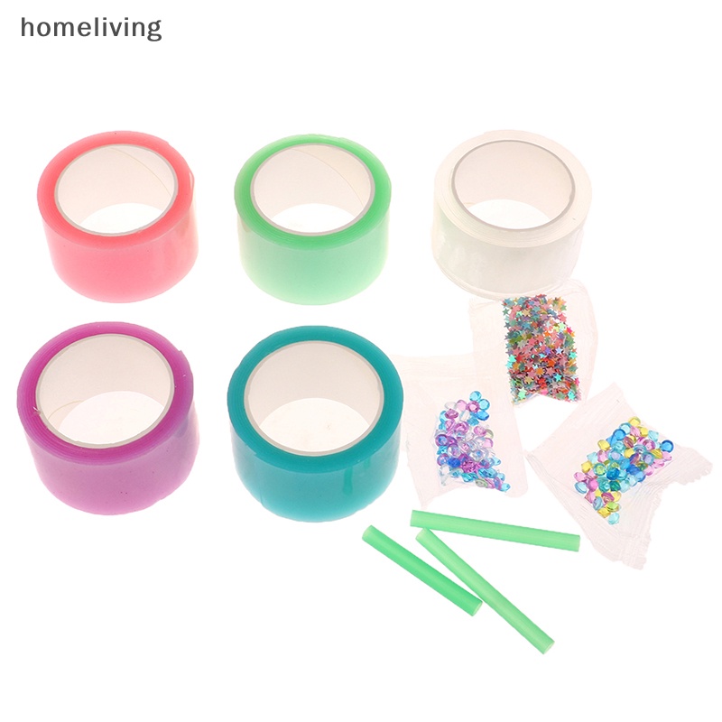 1 Bộ Băng Keo Hai Mặt Bằng Cao Su nano Lấp Lánh DIY