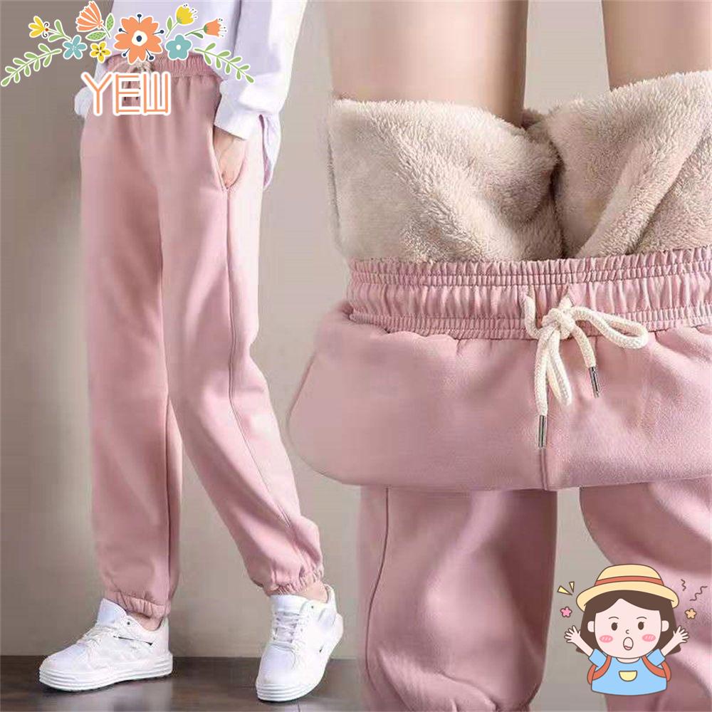 Quần Dài Bằng Len Lông Cừu Dày Dặn Ấm Áp Dành Cho Nữ