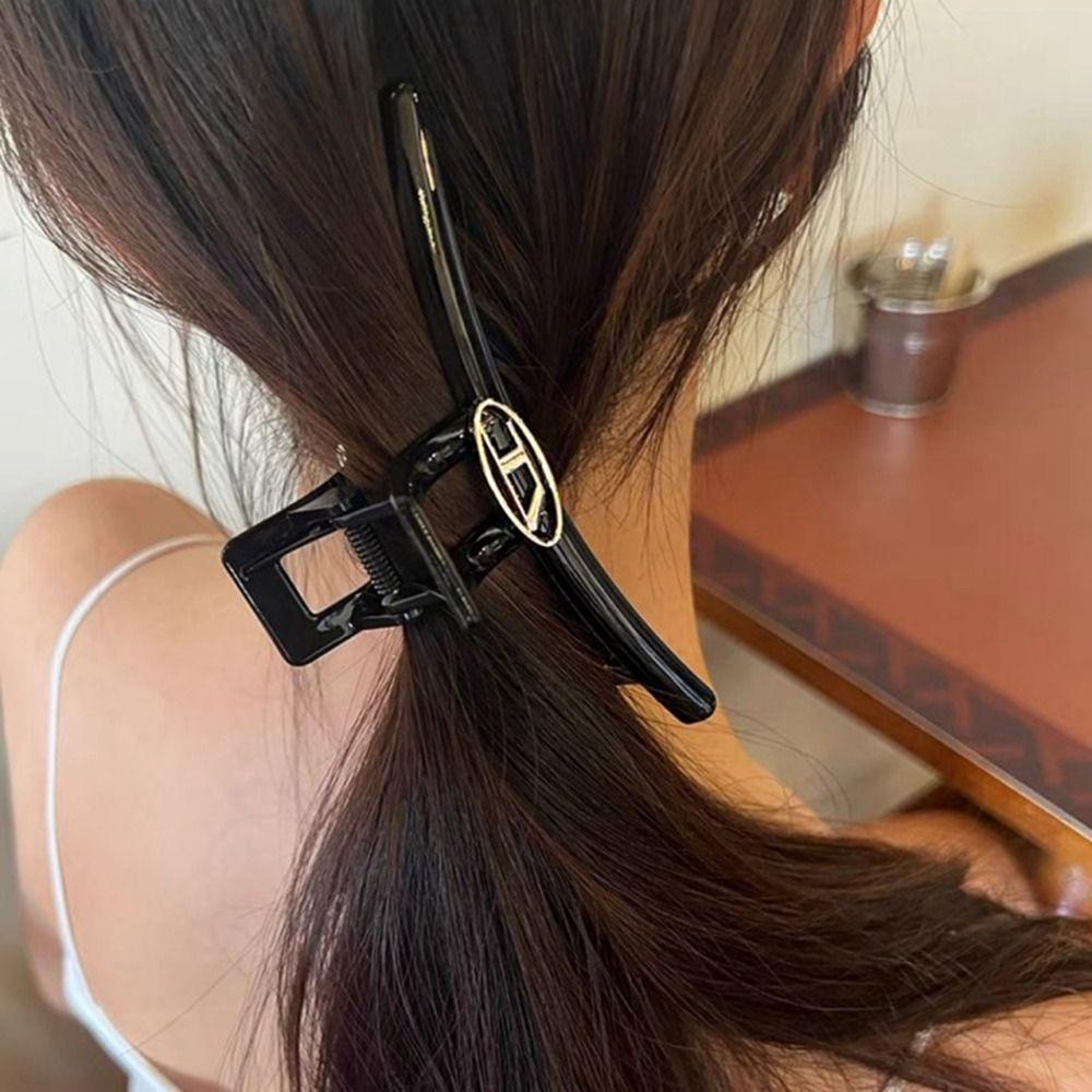 Kẹp Tóc Cá Mập Trong Suốt Bằng Hợp Kim Phong Cách Kroean Thời Trang Cho Nữ