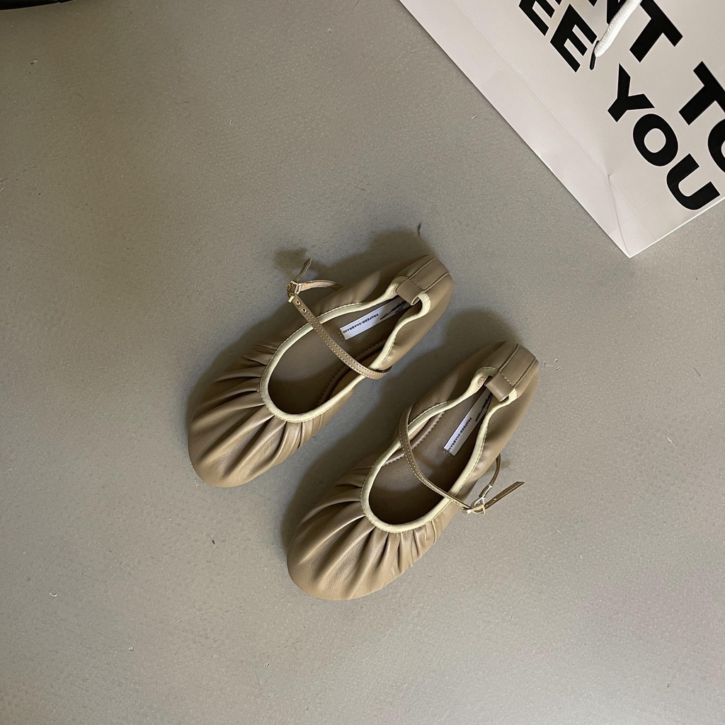 Giày Búp Bê Đế Mềm Mũi Tròn 4 Mùa Sk2023 Phong Cách Mới Cho Nữ