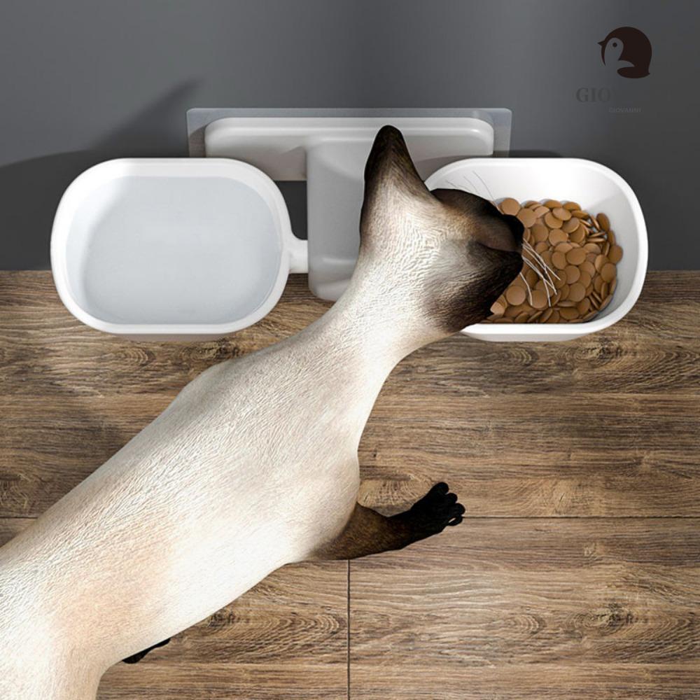 Bát Đựng Nước Uống Hai Mặt Bằng Nhựa Gắn Tường Tùy Chỉnh Tiện Dụng Cho Thú Cưng