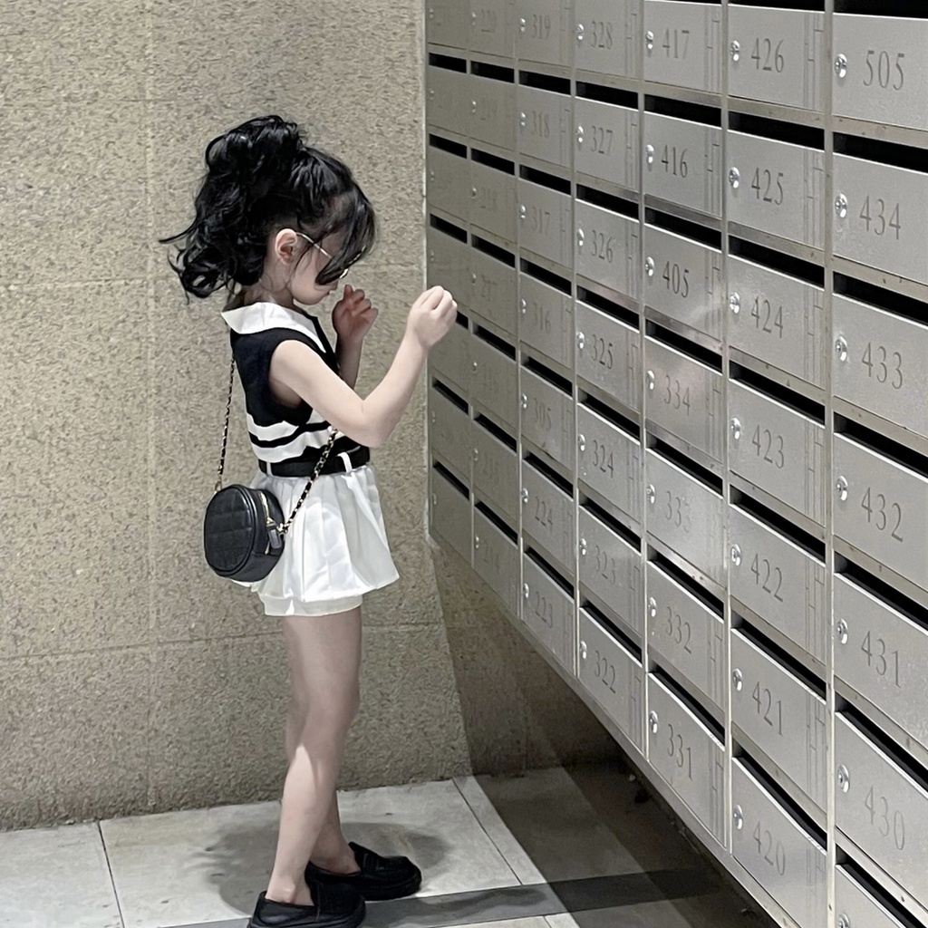 Bộ Áo Sơ Mi Polo Dệt Kim + Chân Váy Xếp Ly Thời Trang Mùa Hè 2023 Phong Cách Nhật Hàn Hàng Mới Dành Cho Bạn Gái