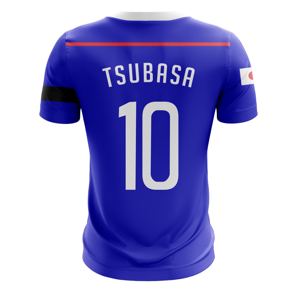 Áo Thun Thể Thao Tay Ngắn Cổ Tròn Nhanh Khô In Hình tsubasa 3d Thời Trang Mùa Hè