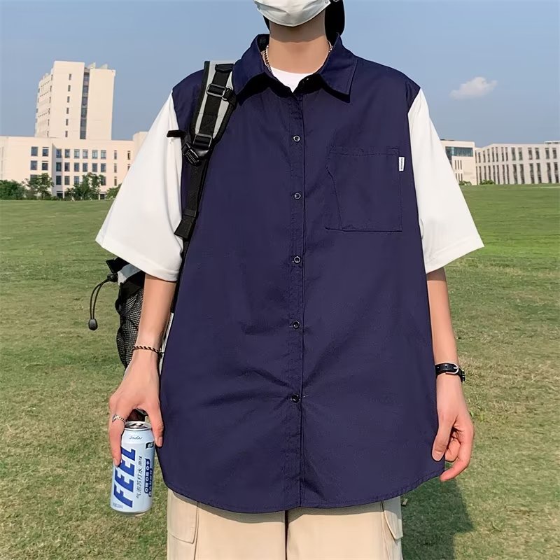 Áo Ba Lỗ Giả Hai Lớp In Chữ You First Love Laowang Waffle Phong Cách Nhật Bản Trẻ Trung Dành Cho Nam