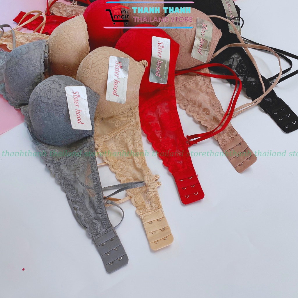 Áo ngực mút dày có gọng sisterhood 2427, push lắm nha, form quả tròn, ren mịn